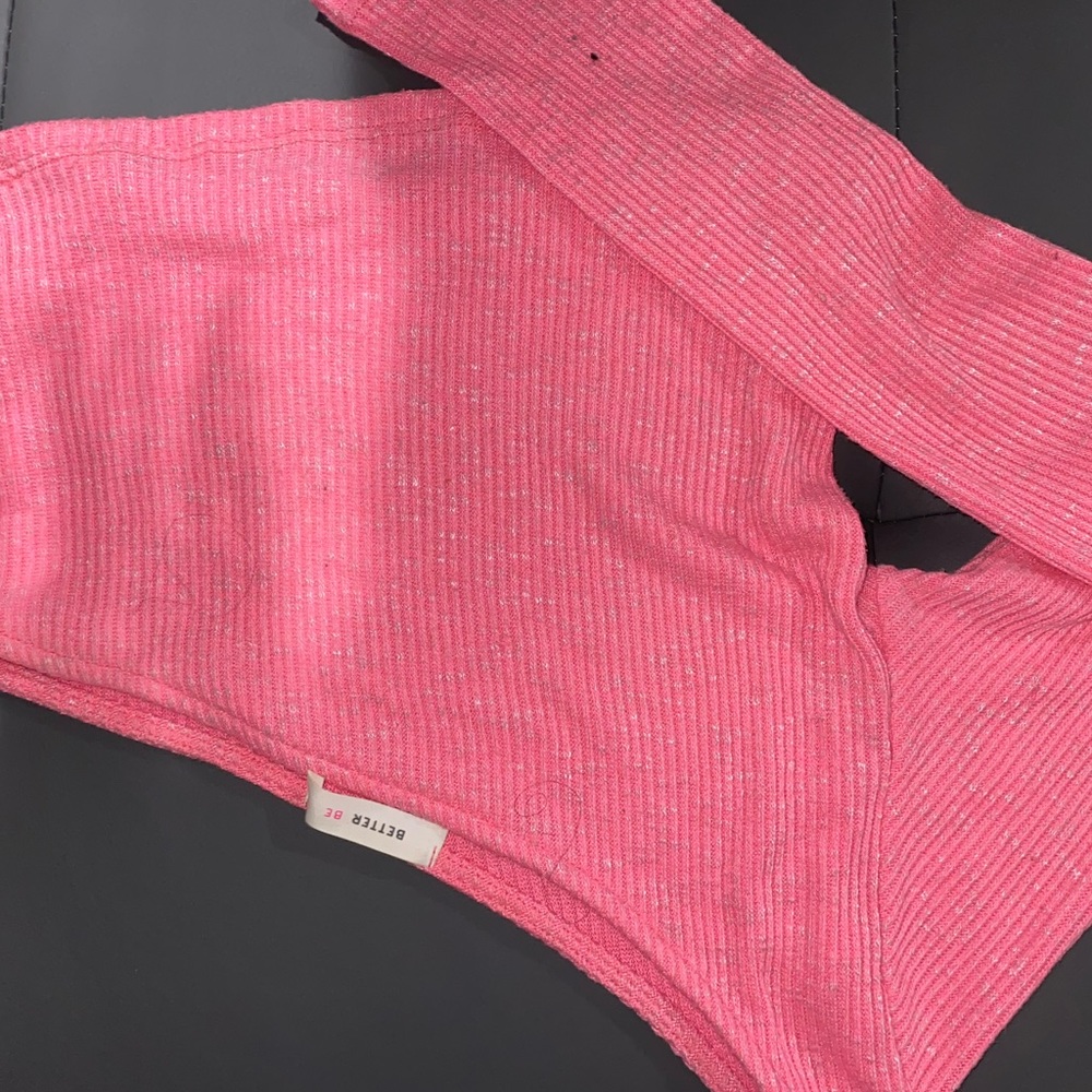 Pink one shoulder shirt